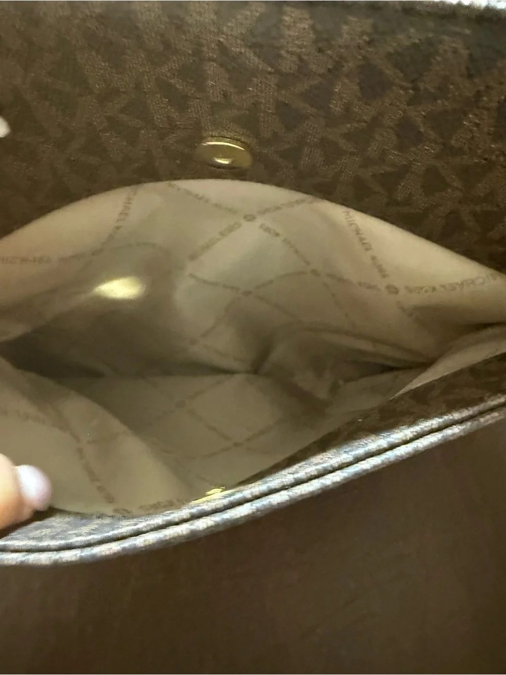 Michael Kors Brown Monogram Jet Set Travel Messenger Crossbody